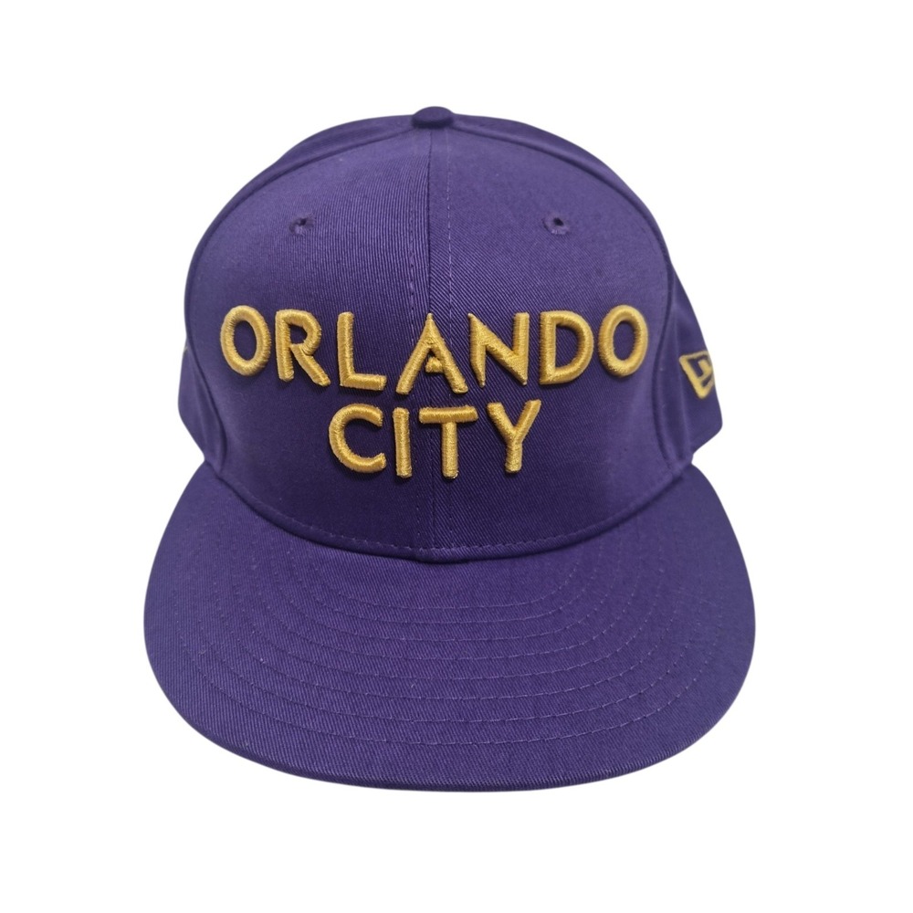 Orlando City Sc Football‎ "MLS" Snapback Hat Cap Purple Flat RIM Size M-L